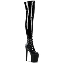 Carregar imagem no visualizador da galeria, Botas Pleaser FLAMINGO-3000 - Verniz preto elástico / Preto