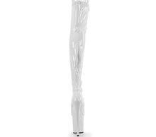 Cargar imagen en el visor de la galería, Botas Pleaser FLAMINGO-3000 - Blanco charol elástico / Blanco