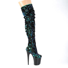 Cargar imagen en el visor de la galería, Tacones Pleaser FLAMINGO-3004 Verde Iridescent Sequins