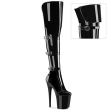 Cargar imagen en el visor de la galería, Tacones Pleaser FLAMINGO-3018 Negro Str. Charol
