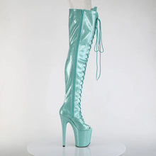 Cargar imagen en el visor de la galería, Tacones Pleaser FLAMINGO-3021GP Aguamarina Purpurina Charol