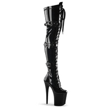 Cargar imagen en el visor de la galería, Botas Pole Dance PLEASER FLAM3028 NEGRO CHAROL 24/48 HRS