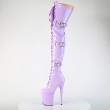 Cargar imagen en el visor de la galería, Botas Pleaser FLAMINGO-3028 - Lavanda charol elástico / Lavanda