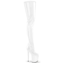 Cargar imagen en el visor de la galería, Tacones Pleaser FLAMINGO-4000 Blanco Str. Charol