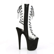 Carregar imagem no visualizador da galeria, Tacones Pleaser FLAMINGO-800-60FS Transparente Negro Faux