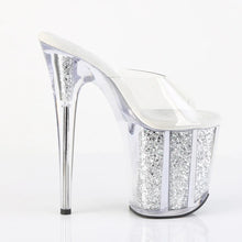 Cargar imagen en el visor de la galería, Tacones Pleaser FLAMINGO-801G Transparente Plata Purpurina
