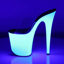 Carregar imagem no visualizador da galeria, Tacones Pleaser FLAMINGO-801UV Transparente Neon Blanco