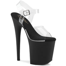 Cargar imagen en el visor de la galería, Tacones Pleaser FLAMINGO-808 - Transparente / Negro mate