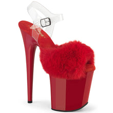 Cargar imagen en el visor de la galería, Tacones Pleaser FLAMINGO-808FUR Rojo Faux Fur