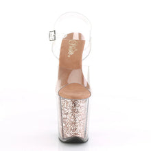 Cargar imagen en el visor de la galería, Tacones Pleaser FLAMINGO-808G Transparente Oro Rosa
