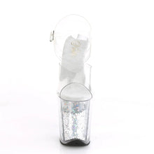 Cargar imagen en el visor de la galería, Tacones Pleaser FLAMINGO-808GF Transparente Plata Purpurina