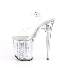 Cargar imagen en el visor de la galería, Tacones Pleaser FLAMINGO-808GF Transparente Plata Purpurina