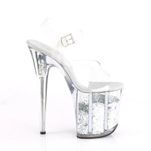 Cargar imagen en el visor de la galería, Tacones Pleaser FLAMINGO-808GF Transparente Plata Purpurina