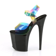 Cargar imagen en el visor de la galería, Tacones Pleaser FLAMINGO-808RB Rainbow Negro