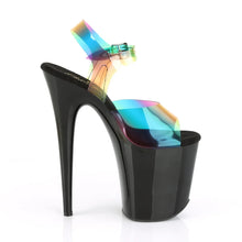 Cargar imagen en el visor de la galería, Tacones Pleaser FLAMINGO-808RB Rainbow Negro