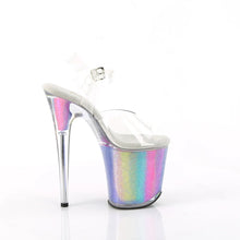 Cargar imagen en el visor de la galería, Tacones Pleaser FLAMINGO-808RG-01 Transparente Rainbow Purpurina