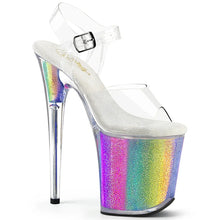 Cargar imagen en el visor de la galería, Tacones Pleaser FLAMINGO-808RG-01 Transparente Rainbow Purpurina