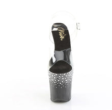 Cargar imagen en el visor de la galería, Tacones Pleaser FLAMINGO-808SPKL-02 Transparente Negro Plata