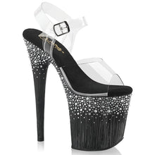 Cargar imagen en el visor de la galería, Tacones Pleaser FLAMINGO-808SPKL-02 Transparente Negro Plata