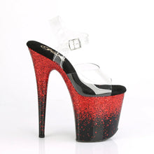 Cargar imagen en el visor de la galería, Tacones Pleaser FLAMINGO-808SS Transparente Negro Rojo