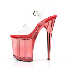 Load image into Gallery viewer, Tacones Pleaser FLAMINGO-808T Transparente Rojo Tinted