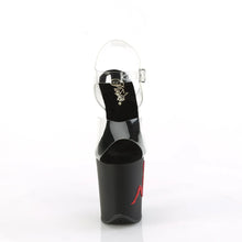 Cargar imagen en el visor de la galería, Tacones Pleaser FLAMINGO-808TGRS Transparente Negro Rojo