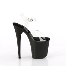 Cargar imagen en el visor de la galería, Tacones Pleaser FLAMINGO-808TGRS Transparente Negro Rojo