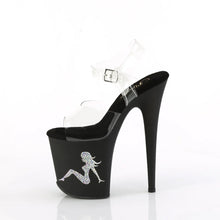 Carregar imagem no visualizador da galeria, Tacones Pleaser FLAMINGO-808TGRS Transparente Negro Plata