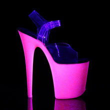 Cargar imagen en el visor de la galería, Tacones Pleaser FLAMINGO-808UVG Transparente Neon H.
