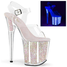 Cargar imagen en el visor de la galería, Tacones Pleaser FLAMINGO-808UVG Transparente Neon Opal