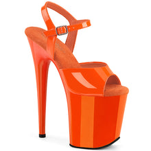 Cargar imagen en el visor de la galería, Tacones Pleaser FLAMINGO-809 - Naranja charol / Naranja