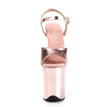 Cargar imagen en el visor de la galería, Tacones Pleaser FLAMINGO-809 - PU metalizado oro rosa / Cromo oro rosa