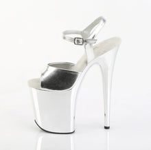 Carregar imagem no visualizador da galeria, Zapatos Pleaser FLAMINGO-809 Slv Metallic Pu/Slv Chrome