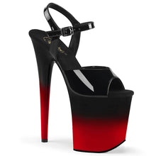 Cargar imagen en el visor de la galería, Tacones Pleaser FLAMINGO-809BR-H Negro Charol Rojo
