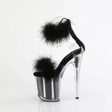 Cargar imagen en el visor de la galería, Tacones Pleaser FLAMINGO-824F Transparente Negro Fur