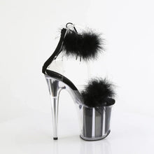 Cargar imagen en el visor de la galería, Tacones Pleaser FLAMINGO-824F Transparente Negro Fur