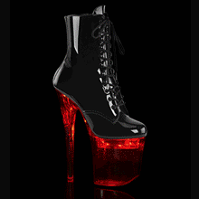 Carregar imagem no visualizador da galeria, Tacones Pleaser FLASHDANCE-1020-8 Negro Charol Transparente