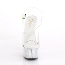 Load image into Gallery viewer, Tacones Pleaser FLASHDANCE-608CH Transparente Plata Hologram