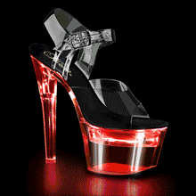 Carregar imagem no visualizador da galeria, Tacones Pleaser FLASHDANCE-708 Transparente Negro