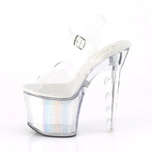 Load image into Gallery viewer, Tacones Pleaser FLASHDANCE-708SCH Transparente Plata Hologram
