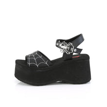 Load image into Gallery viewer, Sandalias Demonia FUNN-10 Negro Piel vegana