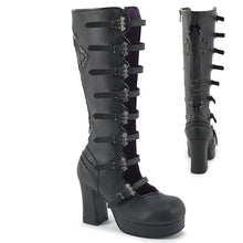 Load image into Gallery viewer, Demonia Gothika-160 Black | Vegan Tall Goth Boots