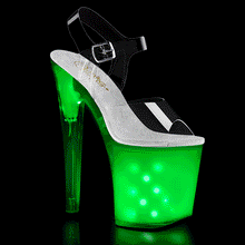 Cargar imagen en el visor de la galería, Tacones Pleaser ILLUMINATOR-808 Transparente White Glow
