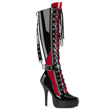 Cargar imagen en el visor de la galería, Botas Devious INDULGE-2028 Negro Rojo Charol