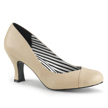 Cargar imagen en el visor de la galería, Tacones Pleaser Pink Label JENNA-01 Crema Piel Sintética