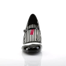 Cargar imagen en el visor de la galería, Tacones Pleaser Pink Label JENNA-06 Blanco Negro Charol