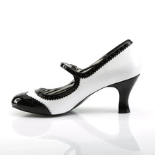 Cargar imagen en el visor de la galería, Tacones Pleaser Pink Label JENNA-06 Blanco Negro Charol