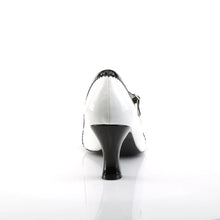 Cargar imagen en el visor de la galería, Tacones Pleaser Pink Label JENNA-06 Blanco Negro Charol