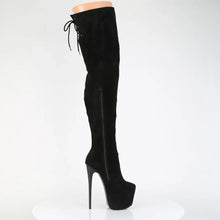 Cargar imagen en el visor de la galería, Tacones Pleaser JUBILANT-3007FS Negro Faux Suede