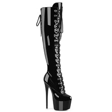 Cargar imagen en el visor de la galería, Tacones Pleaser JUBILANT-3012 Negro Str. Charol